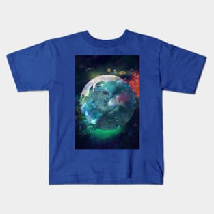 Neptune Planet Deep God of Fishies Kids T-Shirt